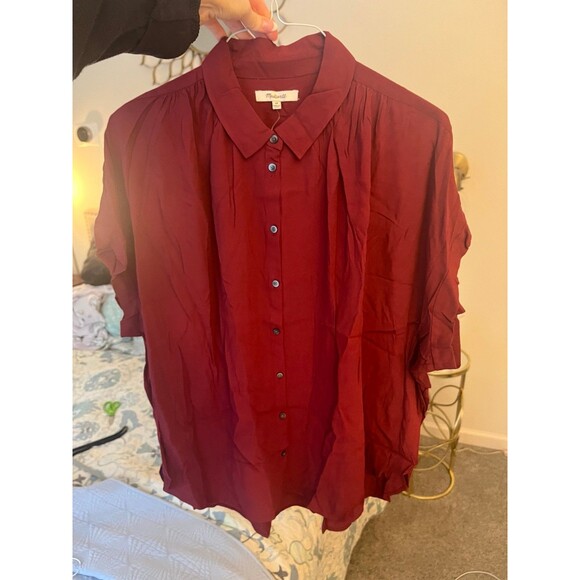 Madewell Central Drapery Collared Button Up Shirt 2X - Picture 2 of 5